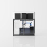 Ultum Nature Systems UNS Reef System R120 Shallow rimless aquarium tank with clear glass and sleek design.