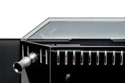 Rimless UNS Reef System R180 aquarium by Ultum Nature Systems, featuring clear glass panels and sleek modern design.