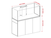 Rimless UNS Reef System R150 aquarium by Ultum Nature Systems, clear glass tank suitable for reef or marine setups.