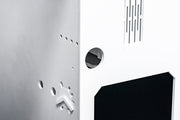 Rimless UNS Reef System R180 aquarium by Ultum Nature Systems with clear glass and sleek design for marine tanks.