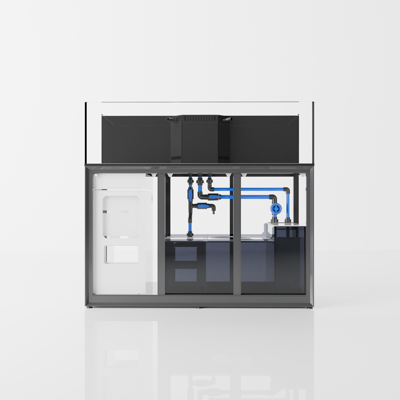 Ultium Nature Systems UNS Reef System R150 Shallow rimless aquarium with clear glass and sleek design.