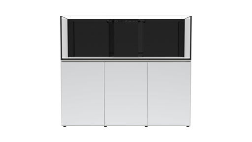Rimless UNS Reef System R180 aquarium by Ultum Nature Systems with clear glass and sleek design for marine tanks.