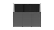 Rimless UNS Reef System R180 by Ultum Nature Systems, shown with clear glass panels and sleek design for reef aquariums.