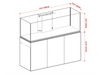 Rimless UNS Reef System R180 aquarium by Ultum Nature Systems, clear glass tank with integrated filtration system.