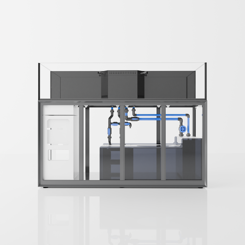 Rimless UNS Reef System R180 Shallow tank by Ultum Nature Systems, featuring clear glass and modern design for reef aquarium setup.