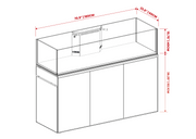 Rimless UNS Reef System R180 Shallow aquarium by Ultum Nature Systems with clear glass and sleek design.