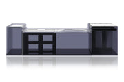 Rimless UNS Reef System R240 aquarium by Ultum Nature Systems, featuring clear glass panels and sleek design.