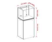 Rimless UNS Reef System R60 aquarium by Ultum Nature Systems, clear glass tank with sleek, modern design for reef keeping.
