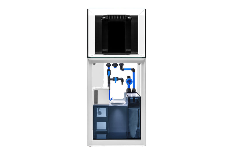 Rimless UNS Reef System R60 by Ultum Nature Systems, clear glass aquarium with sleek rimless design for marine or reef tanks.