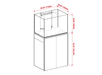Clear UNS Reef System R75 rimless tank by Ultum Nature Systems, showcasing its sleek, modern design and transparent glass walls.