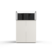 UNS Reef System R80CS by Buce Plant showing modular aquarium filtration setup with tubes and components in a clear view