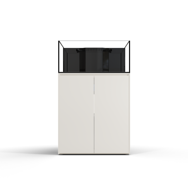 UNS Reef System R80CS by Buce Plant showing modular aquarium filtration setup with tubes and components in a clear view