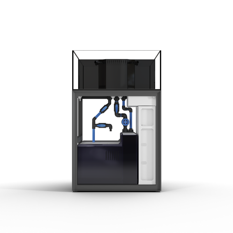 Buce Plant UNS Reef System R80CS aquatic reef tank setup with filtration and lighting components for marine aquariums
