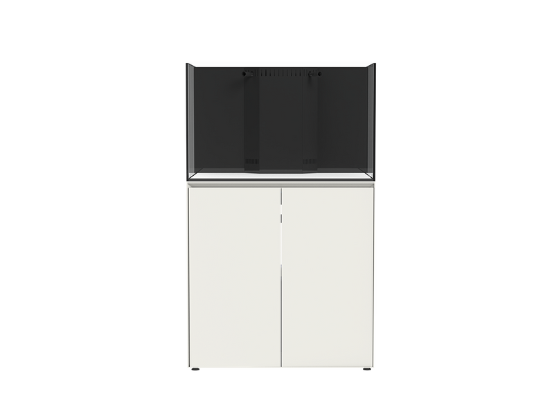 Rimless UNS Reef System R90 aquarium by Ultum Nature Systems, glass tank with sleek design and seamless edges.