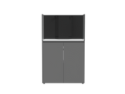 UNS Reef System R90 rimless aquarium by Ultum Nature Systems, showcasing clear glass tank with sleek rimless design.
