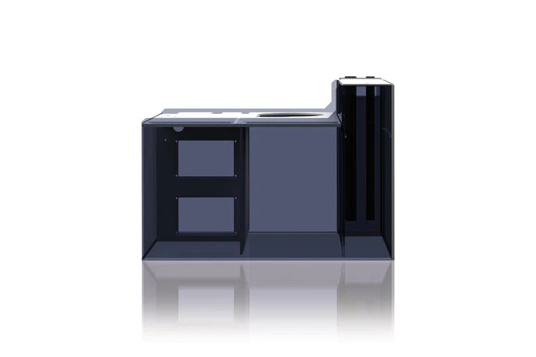 Ultium Nature Systems UNS Reef System R90 Shallow rimless aquarium with clear glass and sleek design for reef-keeping.