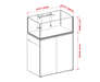 Rimless UNS Reef System R90 Shallow tank by Ultum Nature Systems, showing clear glass edges and spacious aquatic habitat.