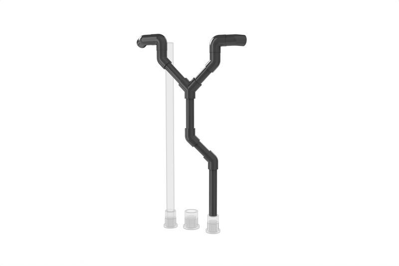 Ultum Nature Systems UNS Reef System Y Style Return Pipe, aquarium accessories for water flow management, black plastic component