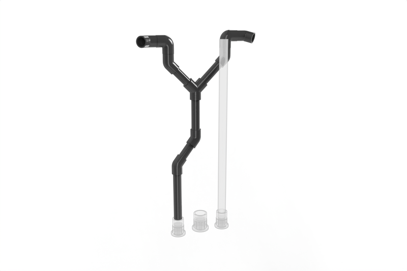 Ultum Nature Systems UNS Reef System Y Style Return Pipe for aquarium filtration accessories, shown in a natural setup.