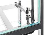 Buce Plant UNS Stem Plant Holding System 90, triple decker, with multiple adjustable compartments for aquatic plant display.
