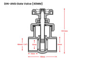UPVC gate valve from Flowcolour International Trade, durable plastic valve with lever handle for water flow control.