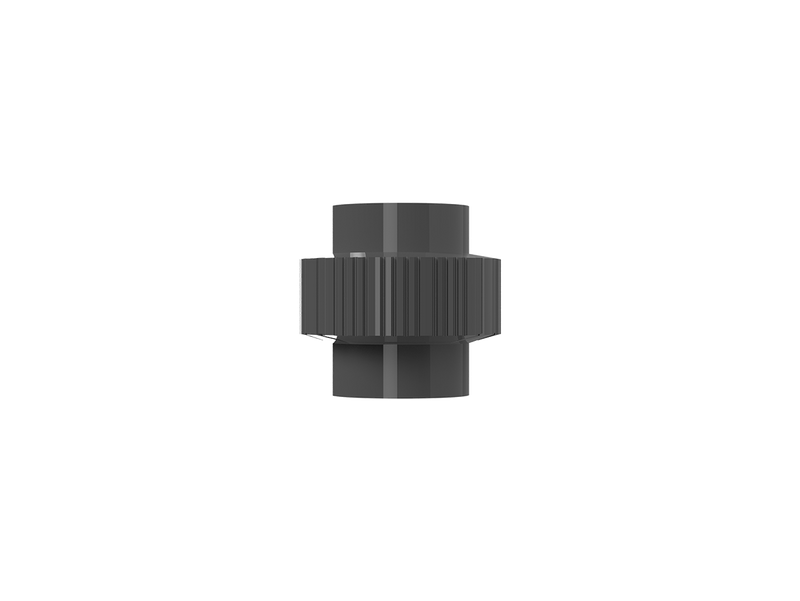 UPVC union connector for DIN to ANSI piping, Flowcolour International Trade accessories, durable PVC pipe fitting.