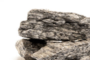 Close-up of a ancient petrified stone showing textured, weathered surface with natural mineral patterns, from UNSHARDSCAPE.