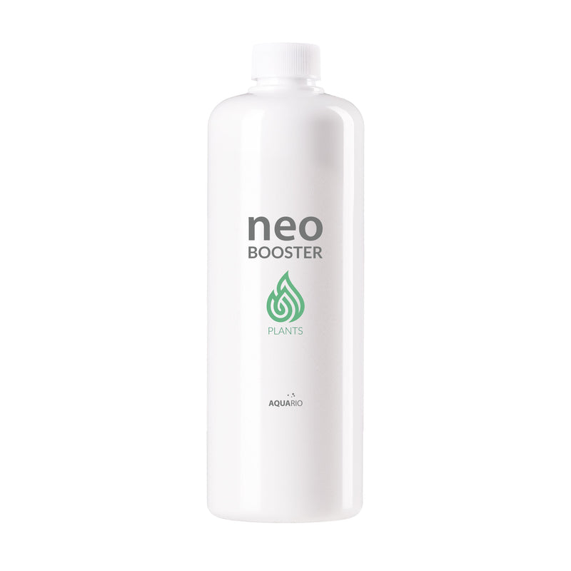 Aquario Neo Booster Plants organic carbon water conditioner bottle for healthy aquatic plant growth.