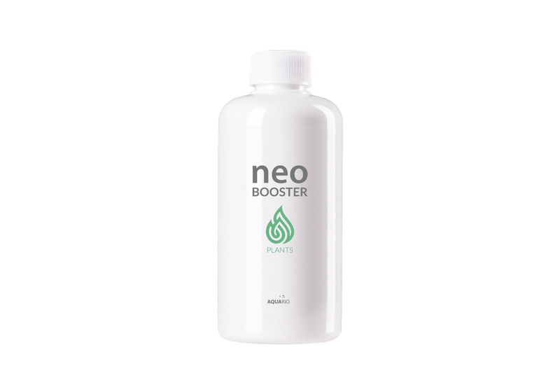 Aquario Neo Booster Plants organic carbon water conditioner bottle with label, used for aquatic plant health and tank maintenance.