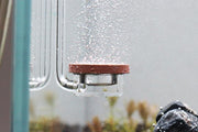 Aquario Neo CO2 Extended Special Diffuser for aquarium CO2 systems, shown in acrylic with detailed components.