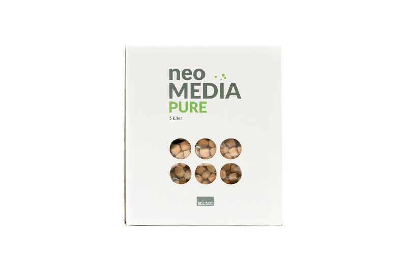 Aquario Neo Media Pure filter cartridge for aquarium filtration system, showing the clean, porous media for water purification.