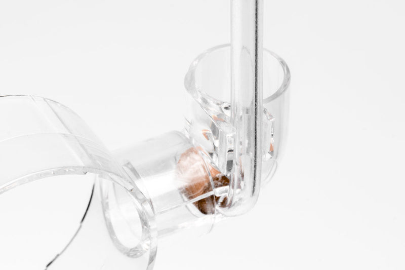 Aquario Neo CO2 Mixer for aquarium setup with transparent plastic body and adjustable control valve.