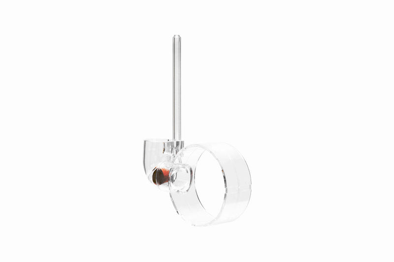 Aquario Neo CO2 mixer with brass fittings and transparent body, used for precise CO2 regulation in aquariums.