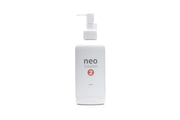 Aquario Neo Solution 2 micronutrient liquid fertilizer bottle, water conditioner for aquatic plants and aquarium health.