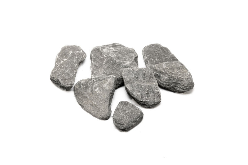 Black River Slate hardscape stone from UNSHARDSCAPE, showcasing a textured, dark slate surface ideal for outdoor landscaping.