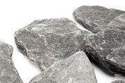 Black River Slate hardscape stone by UNSHARDSCAPE, showcasing smooth, dark natural slate with textured surface for outdoor landscaping.