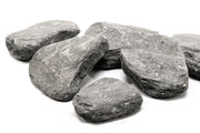 Black River Slate hardscape by UNSHARDSCAPE, showing textured black slate tiles for outdoor landscaping and patio use.