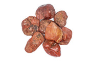 Blood Stone from UNSHARDSCAPE, a natural red stone with deep crimson and dark accents, showcasing its unique mineral pattern.