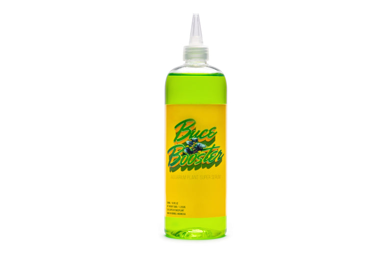 Buce Booster Aquarium Plant Super Serum bottle, water conditioner for healthy aquatic plants, by Buce Plant.