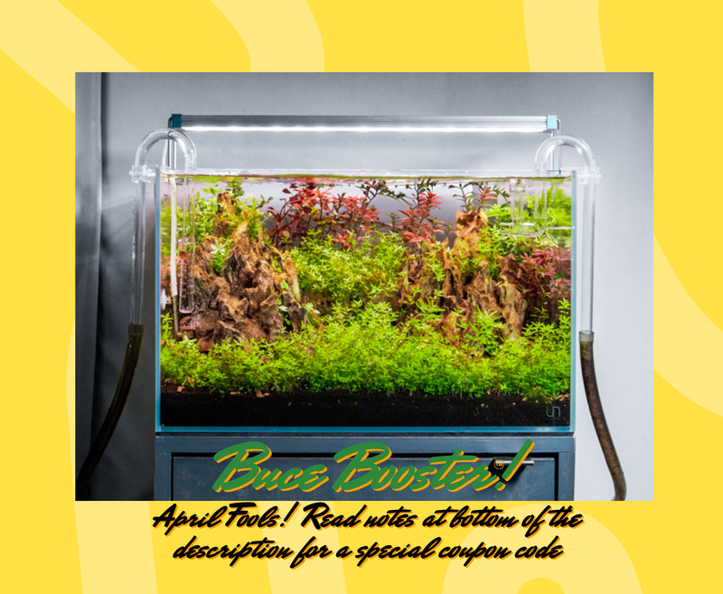 Buce Booster Aquarium Plant Super Serum water conditioner bottle with label for healthy aquatic plant growth.