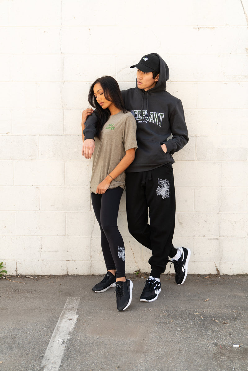 Black Buce Pants leggings by BP Apparel, showcasing stretchy, comfortable apparel with a sleek fit and elastic waistband.