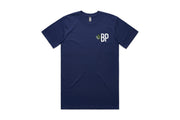 Navy Bucey Hustle Tee by Epic Imprints, casual apparel featuring a stylish graphic design on soft fabric.