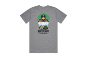 Heather grey Buce Plant Bucey Hustle Tee by Epic Imprints, featuring a comfortable cotton apparel with a plant graphic design.