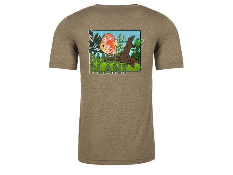 Sage Buce Plant Discus Tee by BP Apparel, casual short-sleeve shirt with botanical print, comfortable and stylish for everyday wear.