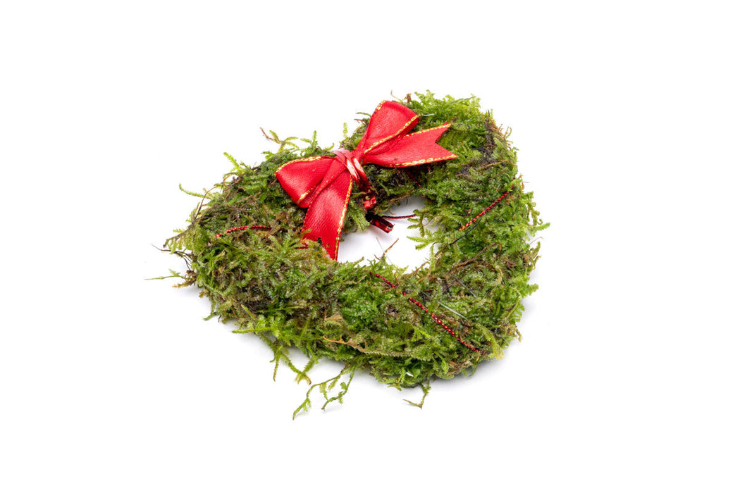 Christmas Moss Heart Shaped Wreath
