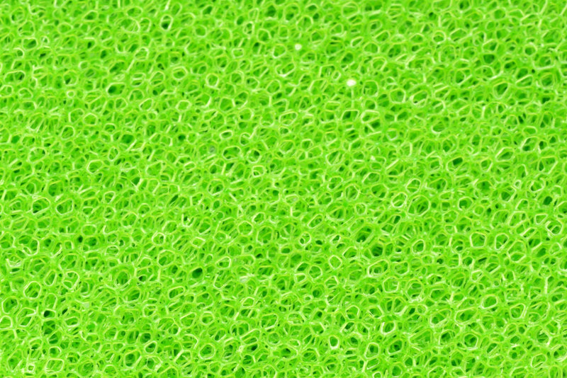 Green Delta 120 sponge filter by UNSFILTER, showing the textured sponge with filter pores for aquarium or water filtration.