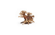 Extra small UNSBONSAI double bonsai tree aquarium driftwood showing intricate branches and natural wood texture for aquatic decor.