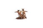 Small UNSBONSAI double bonsai tree aquarium driftwood showcasing intricate, natural wood details for aquatic decoration.