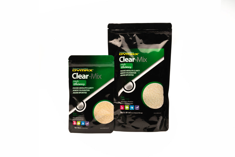 Dymax Clear Mix filters by Dymax, showing a close-up of transparent filter elements with detailed mesh and plastic components.