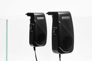 Dymax Vortex cooling fan accessory, compact black fan with blades and mounting bracket for electronic cooling.